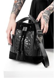 Restyle - Sanctum Bucket Black - Tasche - Schwarz - Onesize - 100% Polyurethan,100% Polyester,Kunstleder