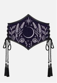 Restyle - Celestial Corset - Gürtel - Schwarz - M/L - 100% Polyester