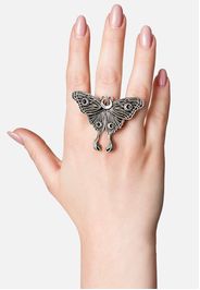 Restyle - Nocturnal Statement Silver - Ring - Gid://Shopify/Metaobject/123897774317 - Size 4 - Messing