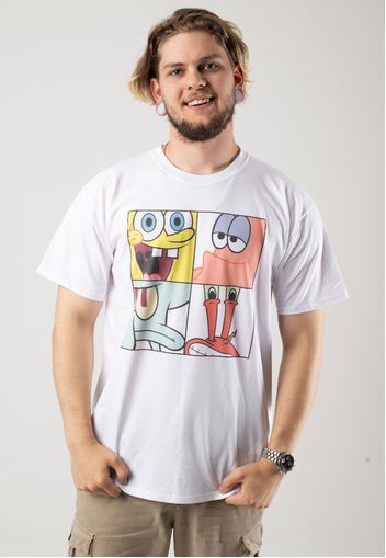 Spongebob Squarepants - 4 Square Close White - - T-Shirts