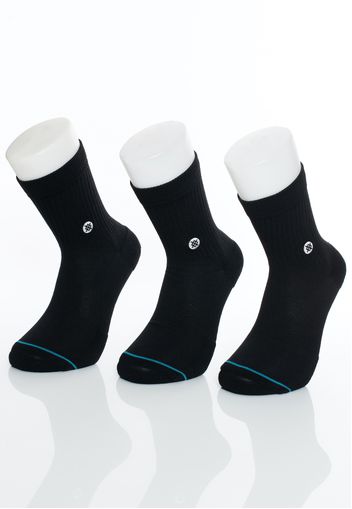 Stance - Icon Quarter Pack Of 3 Black - Socken