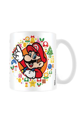 Super Mario - Happy Holidays White -