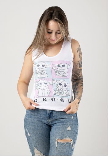 The Mandalorian - Grogu Cute Boxup White - Tanks