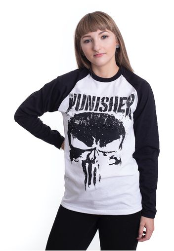 The Punisher - Big Skull White - Longsleeves