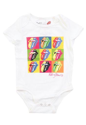 The Rolling Stones - Two Tone Tongues Babygrow White - Kinder