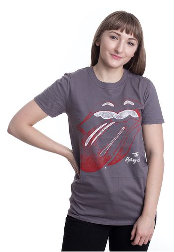 The Rolling Stones - Vtge Tongue Grey - - T-Shirts