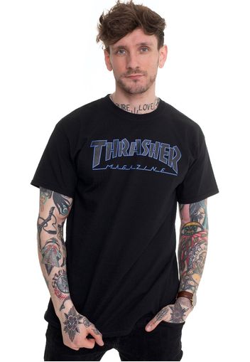 Thrasher - Outlined Black/Black - - T-Shirts