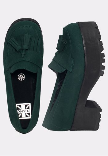 T.U.K. - Tassel Loafer Cedar Green Suede - High Heels