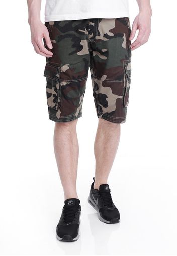 Urban Classics - Fitted Cargo Wood Camo - Shorts