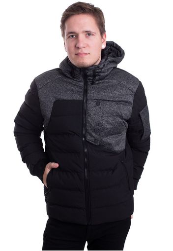 Urban Classics - Hooded Tech Bubble Black/Grey - Jacken