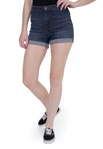 Urban Classics - Ladies 5 Pocket Slim Fit Denim Mid Indigo Washed - Shorts