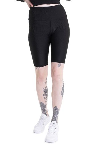 Urban Classics - Ladies High Waist Shiny Rib Cycle Black - Shorts