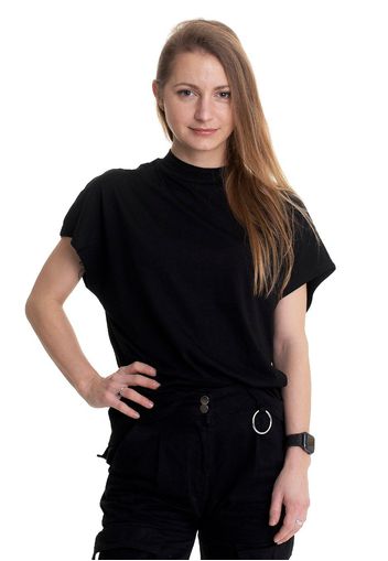 Urban Classics - Ladies Oversized Cut On Sleeve Viscose Black - - T-Shirts