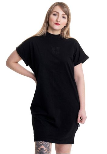 Urban Classics - Ladies Cut On Sleeve Printed Tee Black/Black - Kleider