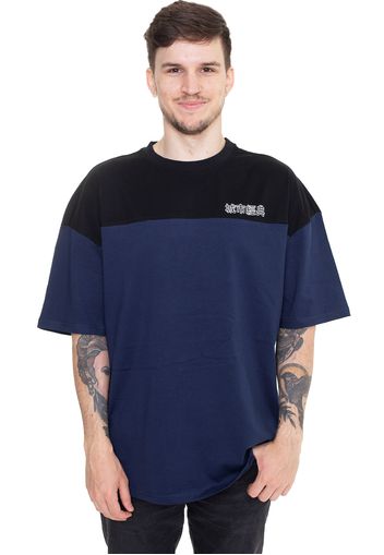 Urban Classics - Oversized Color Block Logo Darkblue/Black - - T-Shirts