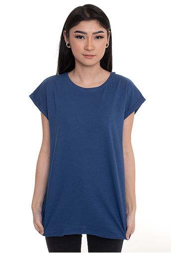 Urban Classics - Ladies Extended Shoulder Sporty Blue - - T-Shirts