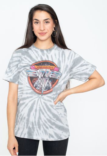 Van Halen - Chrome Logo Dip-Dye Grey - - T-Shirts