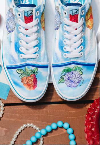 Vans X One Piece - Old Skool Devil Fruit True Blue - Skateschuhe