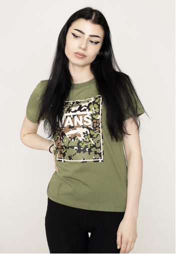 Vans - Camo Wash Box Fill Crew Loden Green - - T-Shirts