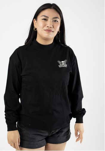 Vans - Skullyfly Mock Neck Black - Longsleeves