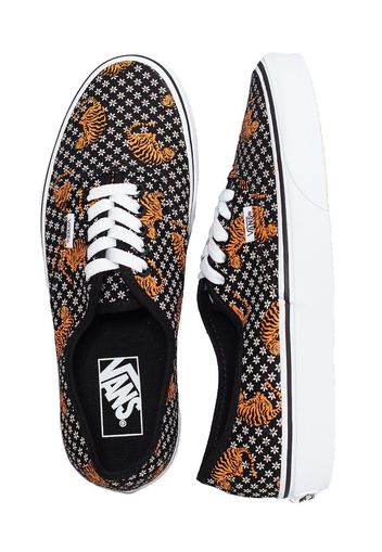 Vans - Authentic (Tiger Floral) Blk/Tr Wht - Skateschuhe