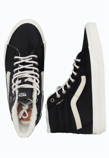 Vans - Sk8 Hi Cordura Sherpa Black/Marshmallow - Skateschuhe