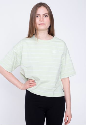 Vans - Time Off Stripe Top Celadon Green - - T-Shirts