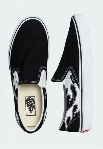 Vans - Classic Reflective Flame Black - Slip Ons