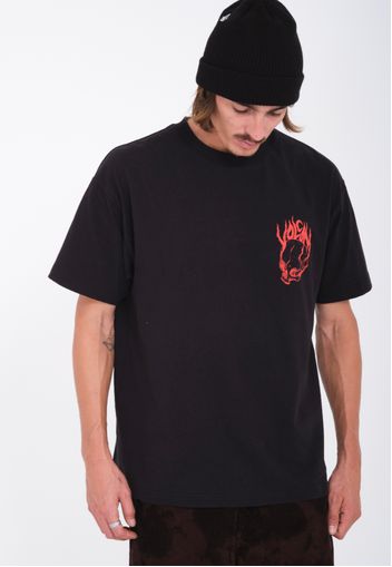 Volcom - Tomstone Lse Black - - T-Shirts