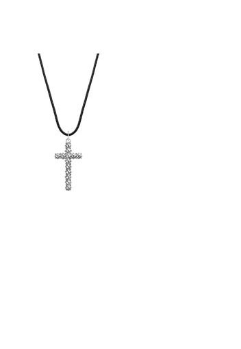 Rebel & Rose Nl028-S-70 Studded Cross Black Unisex Halskette 70Cm