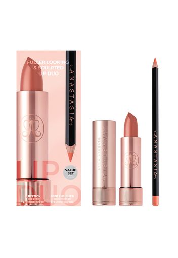 Anastasia Beverly Hills Fuller Looking and Sculpted Lip Duo Kit (Various Shades) - Peach Bud Satin Lipstick & Sun Baked Lip Liner