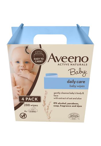 Aveeno Baby Daily Care Baby Wipes 4 Pack (288 Wipes)