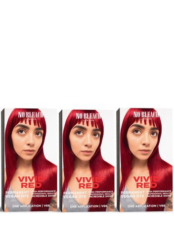 BLEACH LONDON Vivid Red Permanent Kit Trio