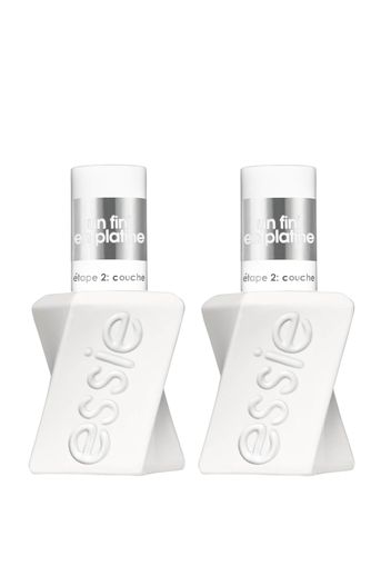 Essie Gel Nail Polish Gel Couture Top Coat, Duo Set