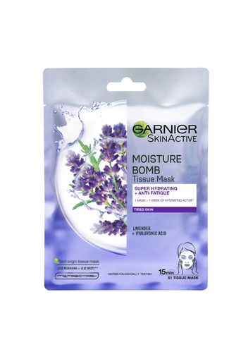 Garnier Moisture Bomb Lavender Hydrating Face Sheet Mask for Fatigued Skin 32g