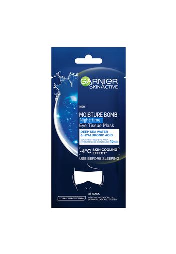 Garnier Moisture Bomb Deep Sea Water & Hyaluronic Acid Night-Time Eye Tissue Mask 6g