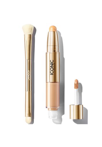 ICONIC London Radiant Concealer and Brush Bundle (Various Shades) - Warm Light