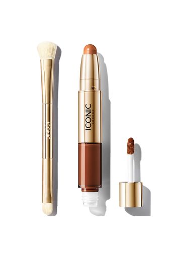 ICONIC London Radiant Concealer and Brush Bundle (Various Shades) - Warm Rich
