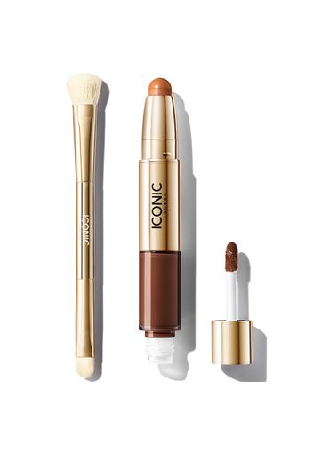 ICONIC London Radiant Concealer and Brush Bundle (Various Shades) - Neutral Rich