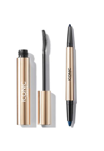 ICONIC London Enrich and Elevate Mascara and Kajal Eyeliner Bundle (Various Shades) - Electric Blue