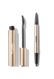 ICONIC London Enrich and Elevate Mascara and Kajal Eyeliner Bundle (Various Shades) - Juniper Green