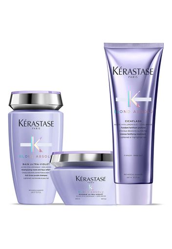 Kérastase Blond Absolu Ultra Violet Shampoo, Masque and Conditioner Trio