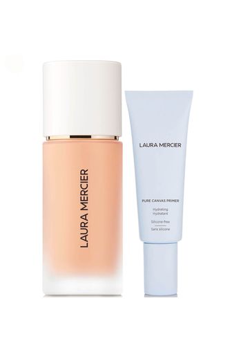 Laura Mercier Real Flawless Foundation and Pure Canvas Hydrating Primer Bundle (Various Shades) - 2C1 Ecru