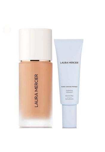 Laura Mercier Real Flawless Foundation and Pure Canvas Hydrating Primer Bundle (Various Shades) - 4N2 Tea