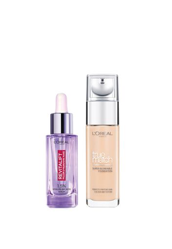 L’Oreal Paris Hyaluronic Acid Filler Serum and True Match Hyaluronic Acid Foundation Duo (Various Shades) - 3C Rose Beige