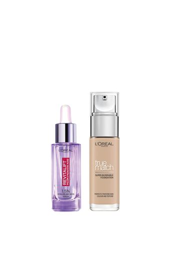 L’Oreal Paris Hyaluronic Acid Filler Serum and True Match Hyaluronic Acid Foundation Duo (Various Shades) - 2C Rose Vanilla