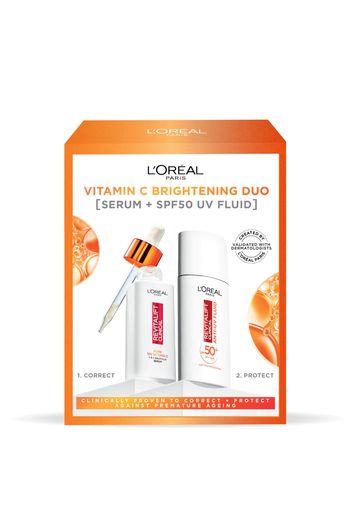 L'Oréal Paris Revitalift Pure Vitamin C Serum and SPF 50+ Invisible Fluid Face Duo