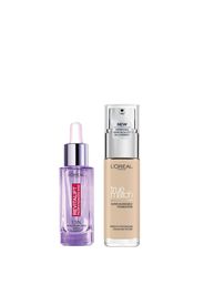 L’Oreal Paris Hyaluronic Acid Filler Serum and True Match Hyaluronic Acid Foundation Duo (Various Shades) - 1N Ivory