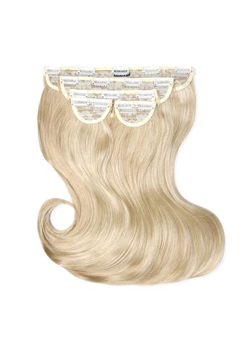 LullaBellz Super Thick 16  5 Piece Blow Dry Wavy Clip In Extensions (Various Shades) - Light blonde