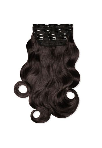 LullaBellz Ultimate Half Up Half Down 22  Curly Extension and Pony Set (Variouse Shades - Dark Brown